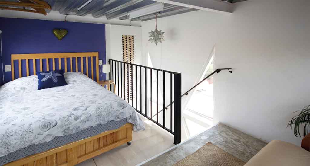 Oceanslaapkamer met één bed in Casa Indigo Mexico City